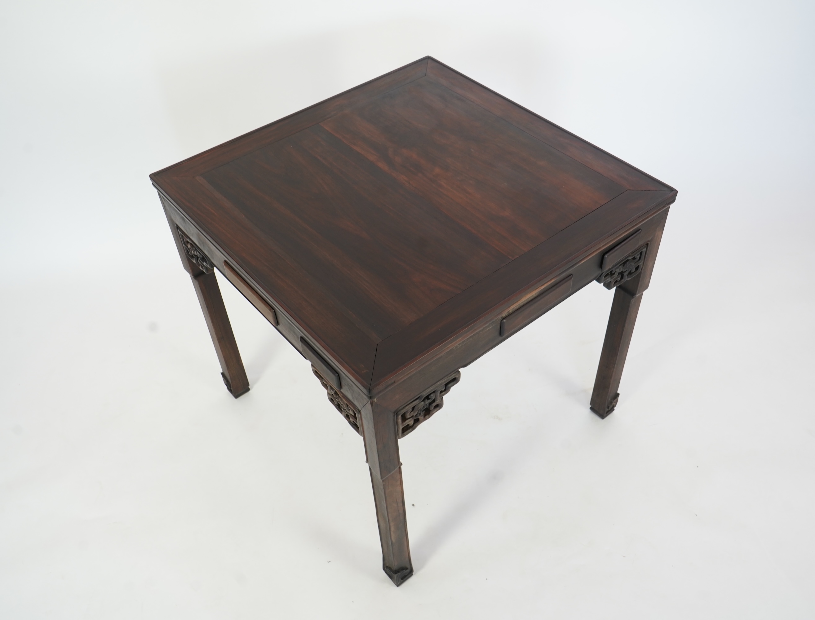 A Chinese hongmu square mahjong table, early 20th century